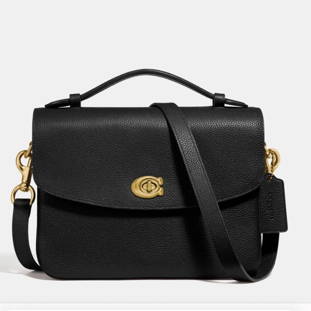 COACH Cassie crossbody, the original with Black leather and with gold hardware